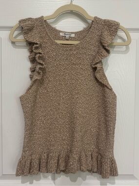 Madewell Light Taupe Textured Knit Tank